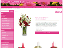 Tablet Screenshot of addloveflowers.com